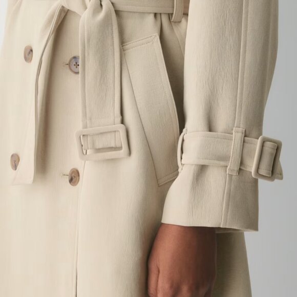 NWT Aritzia The Magnolia Trench Coat - Crepette Marcona Beige S - Picture 6 of 12